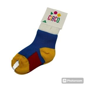 Vintage Circo primary color toddler socks NWT Deadstock